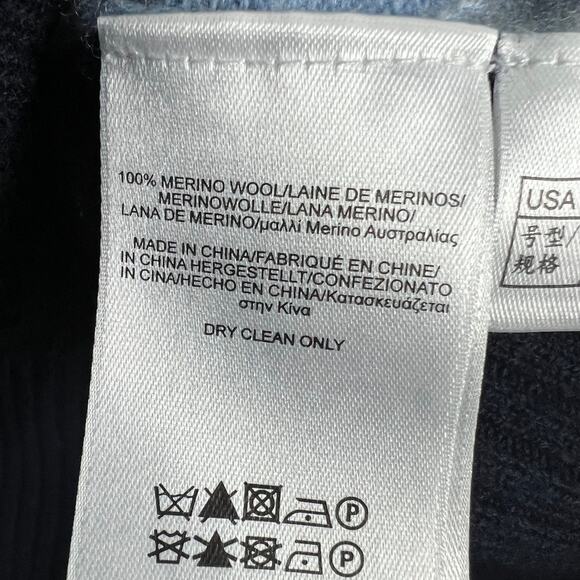 Brooks Brothers Italian Merino Wool Argyle Sweater Blue Button Collar Sz XL - Picture 3 of 6